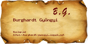 Burghardt Gyöngyi névjegykártya
