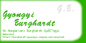gyongyi burghardt business card